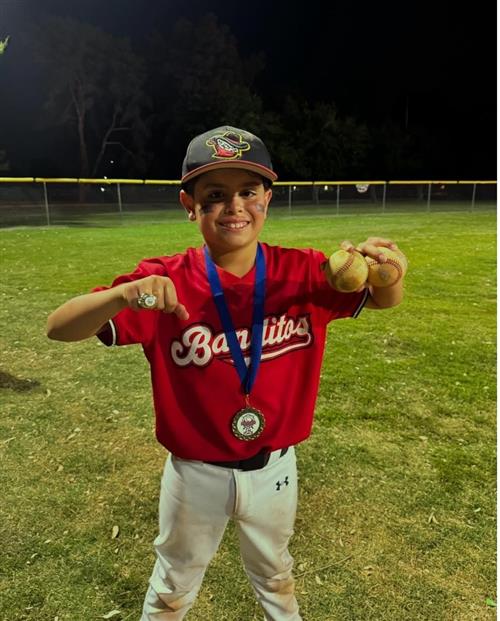 Vincent with baseball 